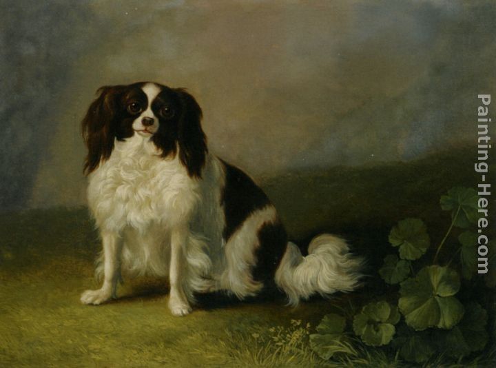 Jacob Philipp Hackert A King Charles Spaniel in a Landscape